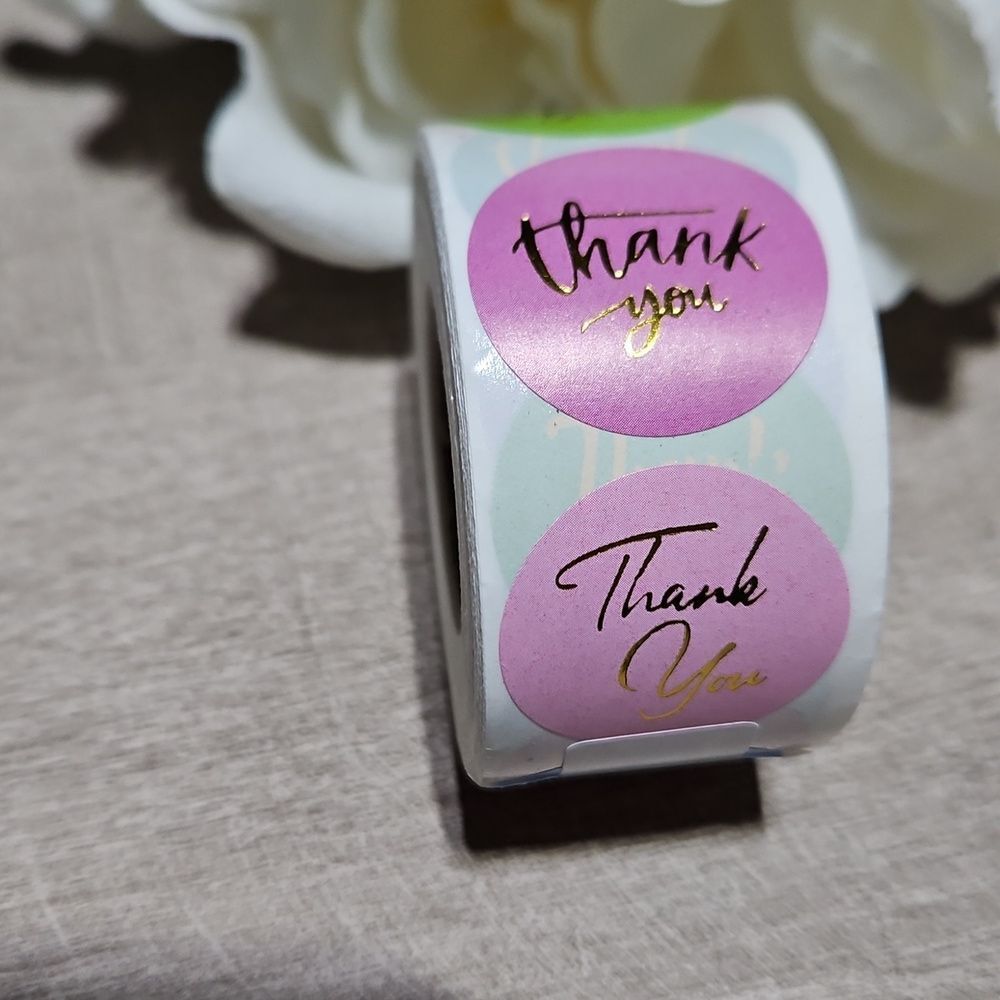 Colorful Thank You Sticker Roll - Picture 3 of 4